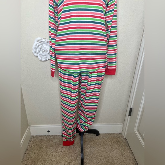 NTM: Pajamaramas Striped Waffle Knit Pajama Set Top & Drawstring Pants Sz M NWT - Picture 4 of 15